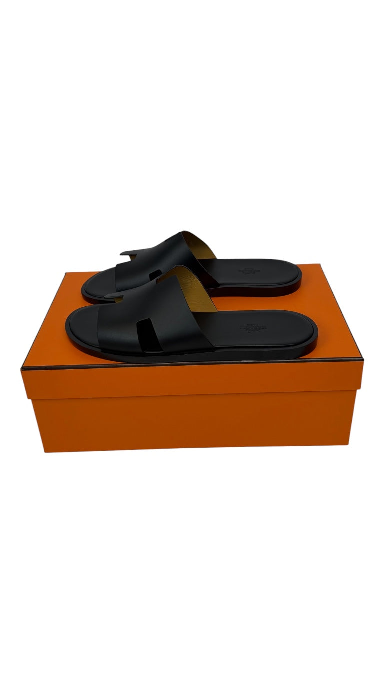 Hermés Izmir Shoes Black Leather (40.5,41,43)