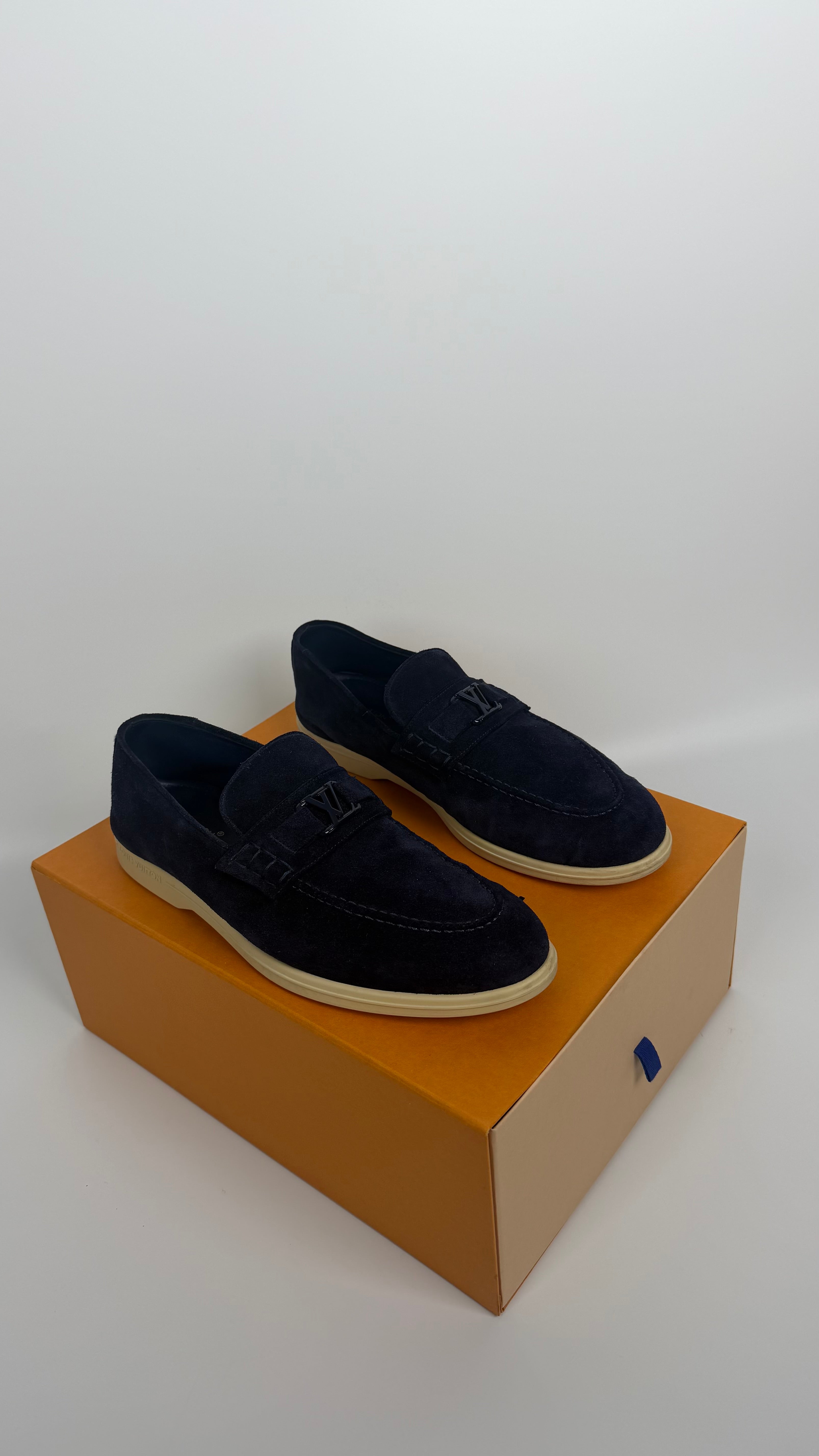 Louis Vuitton Dress Loafers Mocka Navy (43)