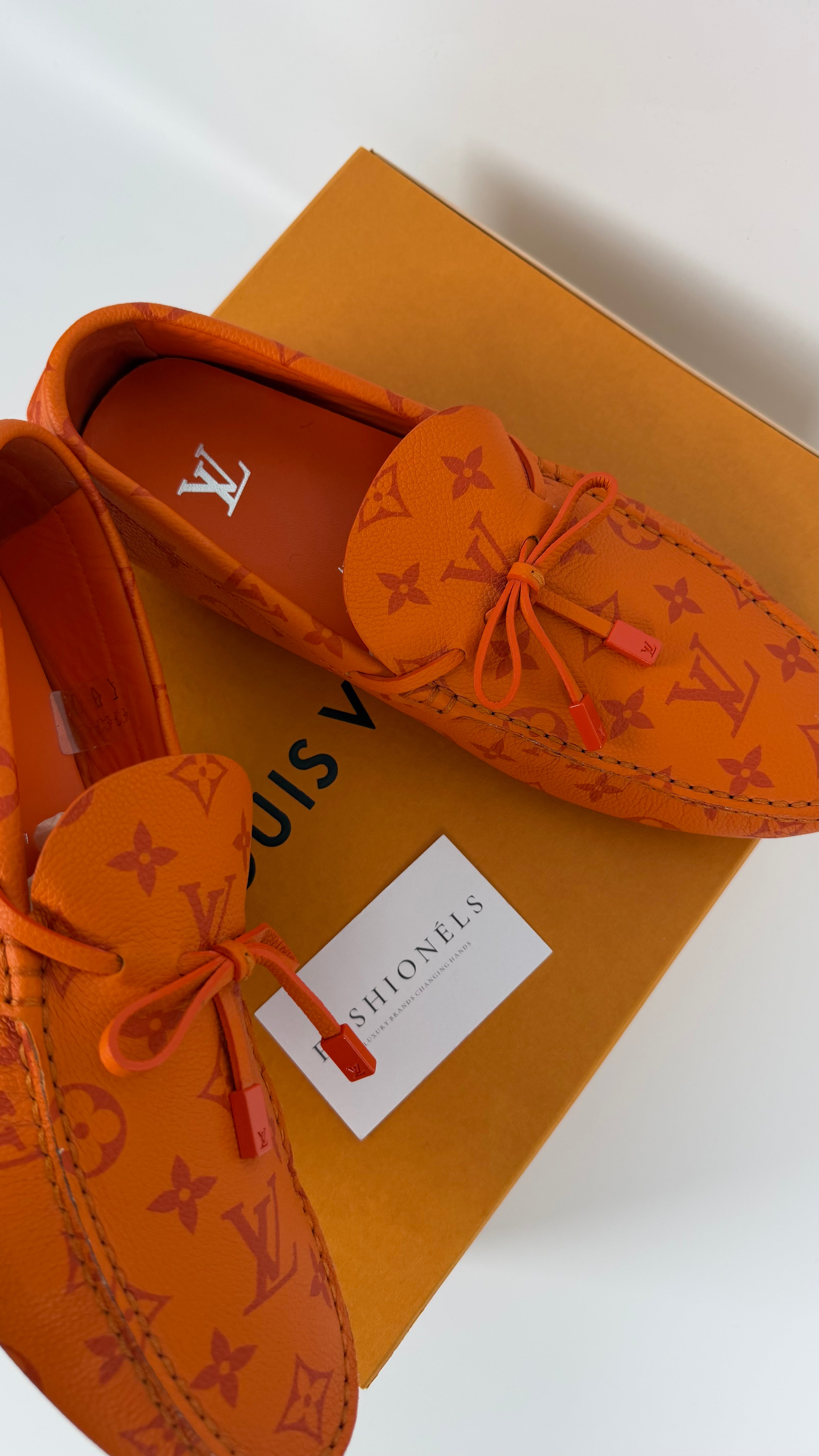 Louis Vuitton Monogram Loafers Orange (42)