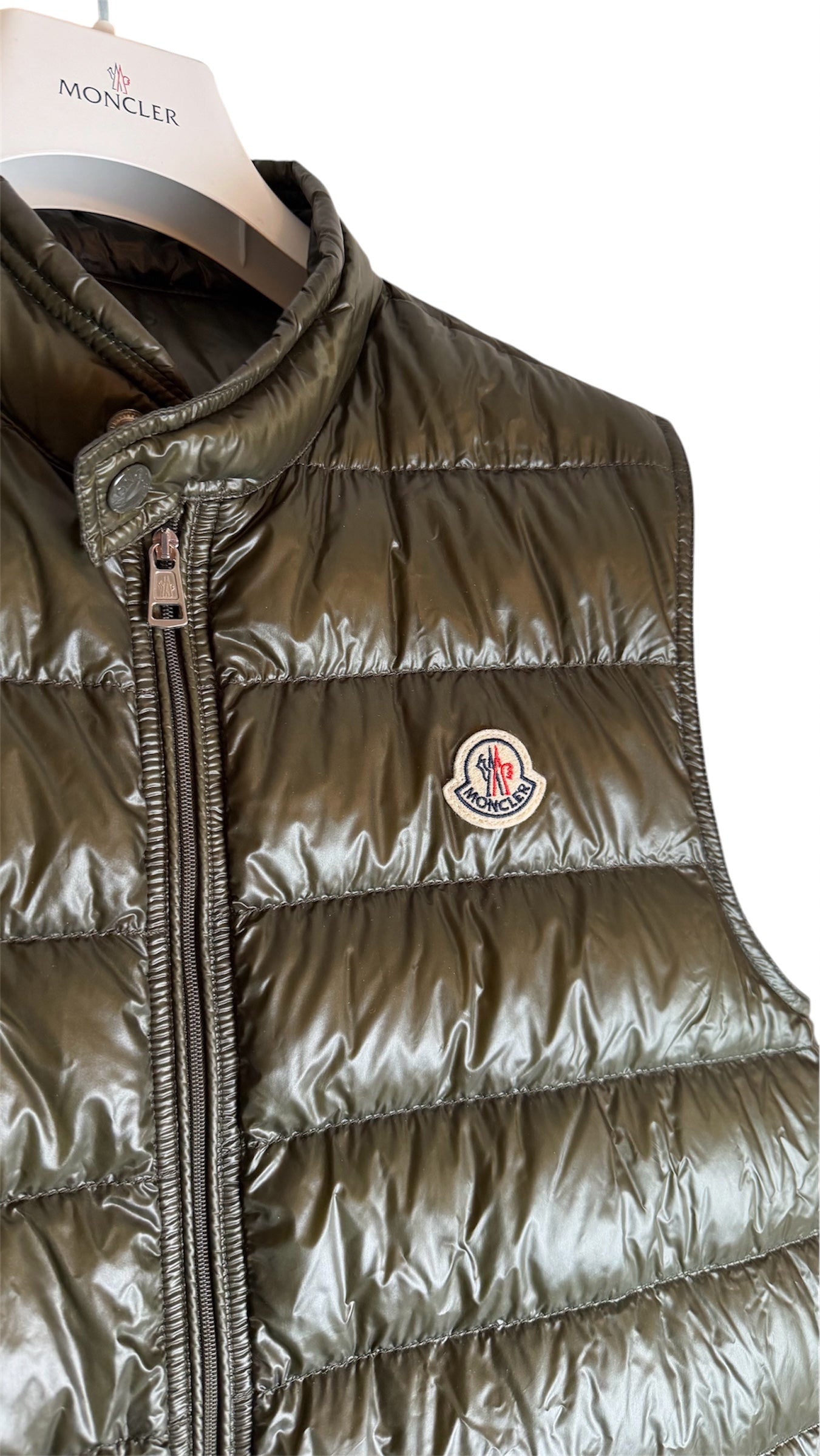 Moncler Gui Vest Olive Green