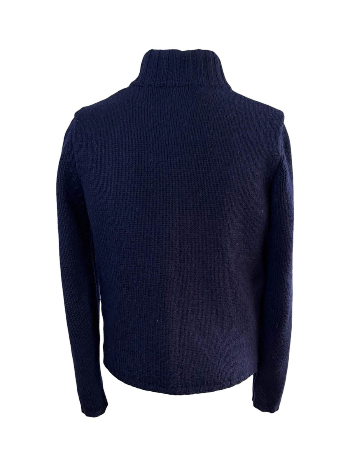 Italian Castorino Fur Cardigan Navy Blue / M
