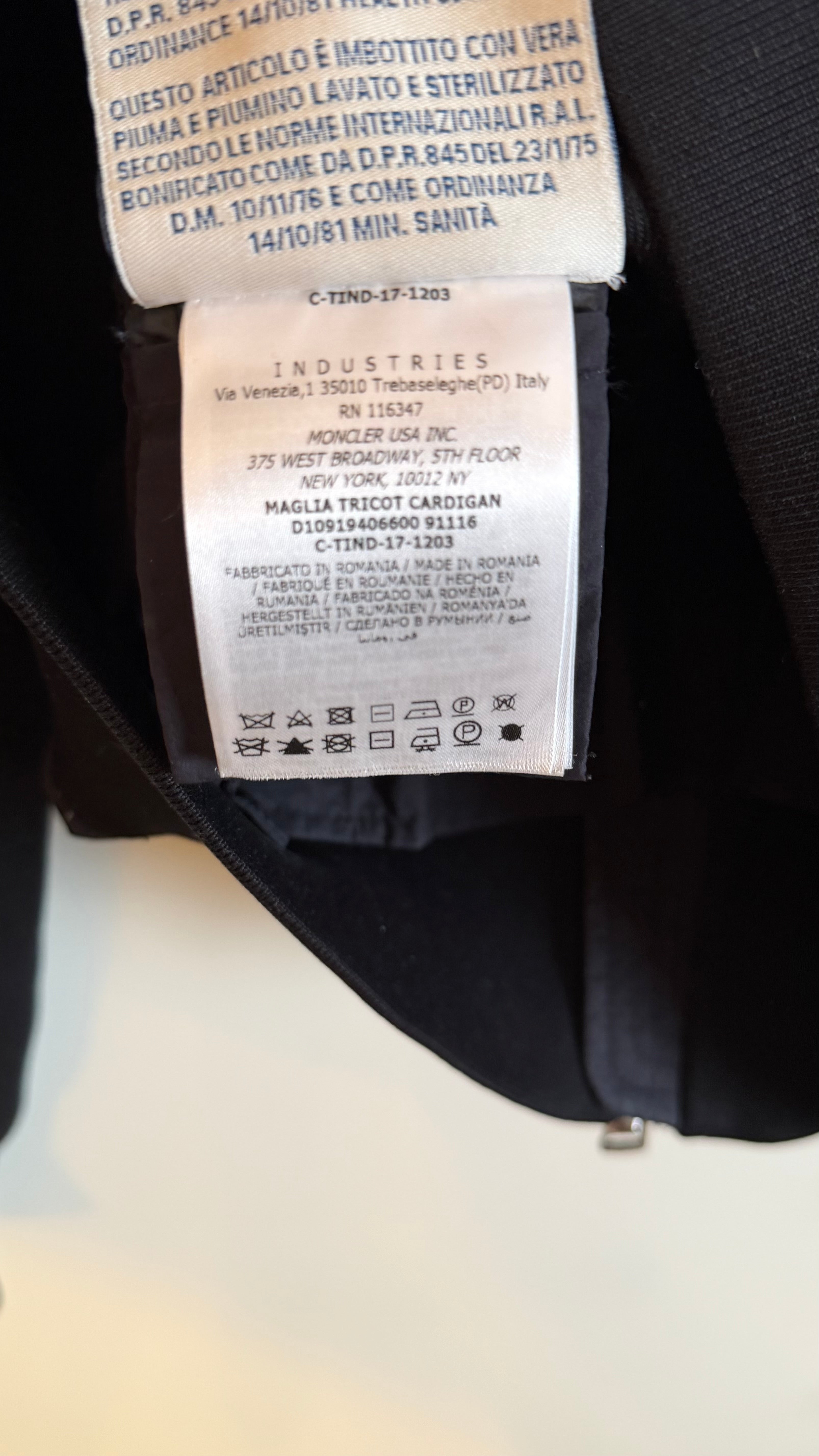 Moncler Tricot Cardigan Black