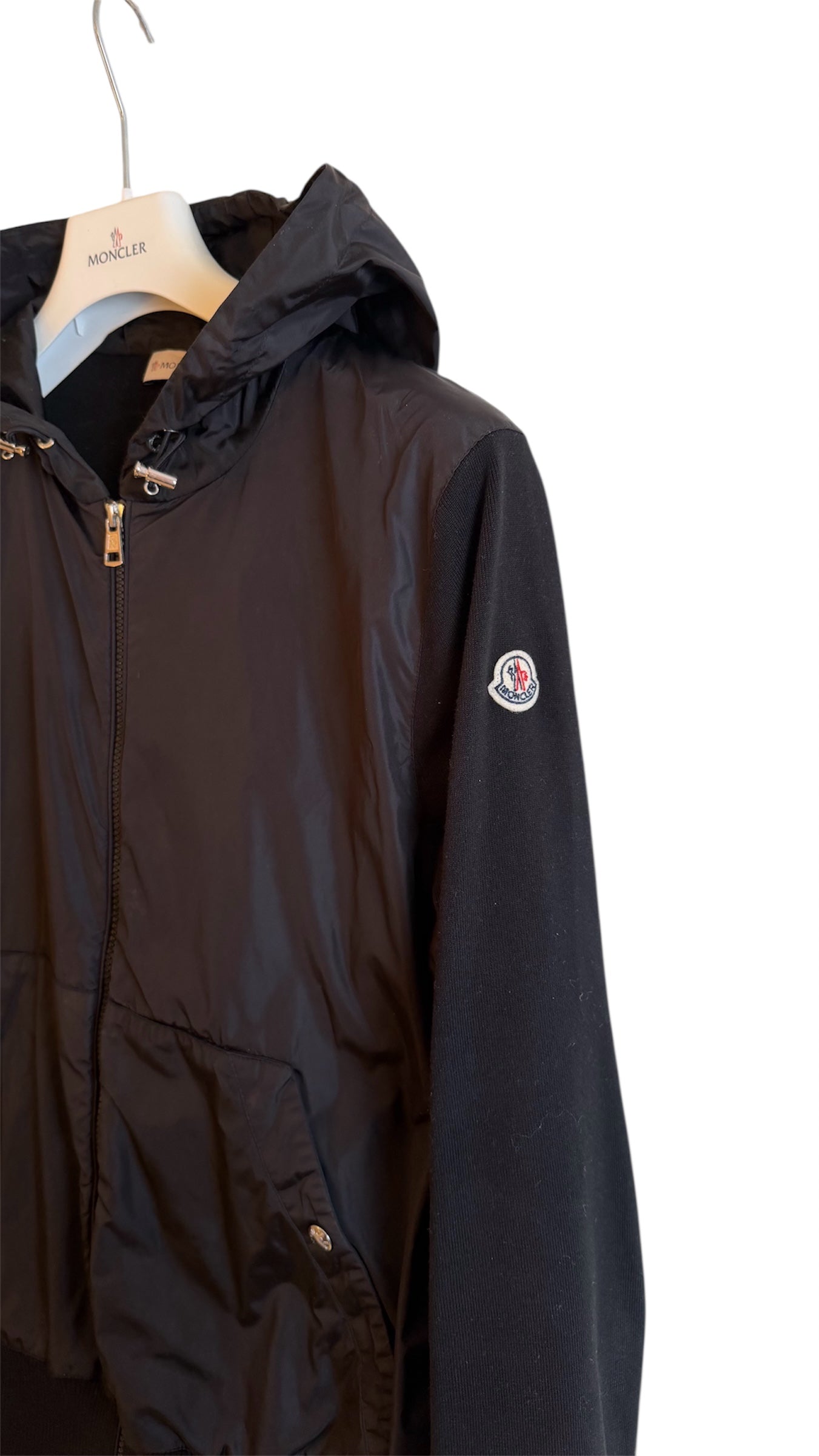 Moncler Hooded Cardigan Black