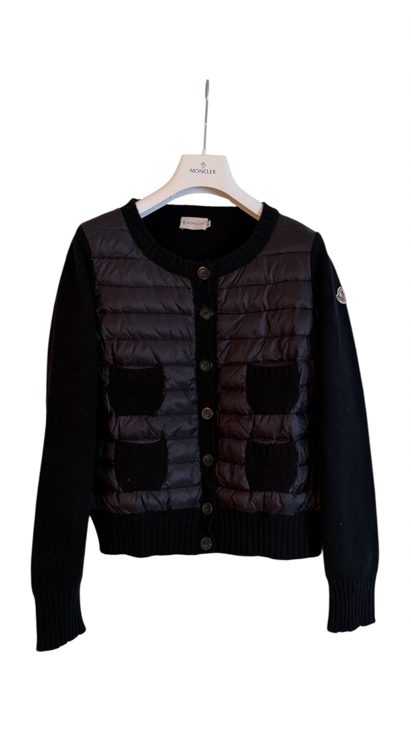 Moncler Cardigan Button Black