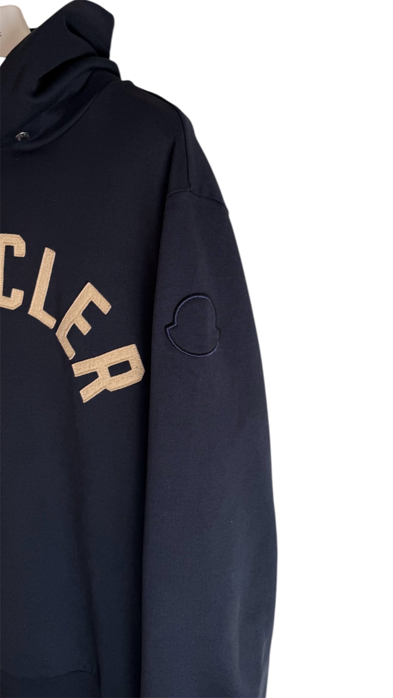 Moncler Logo Hoodie Navy