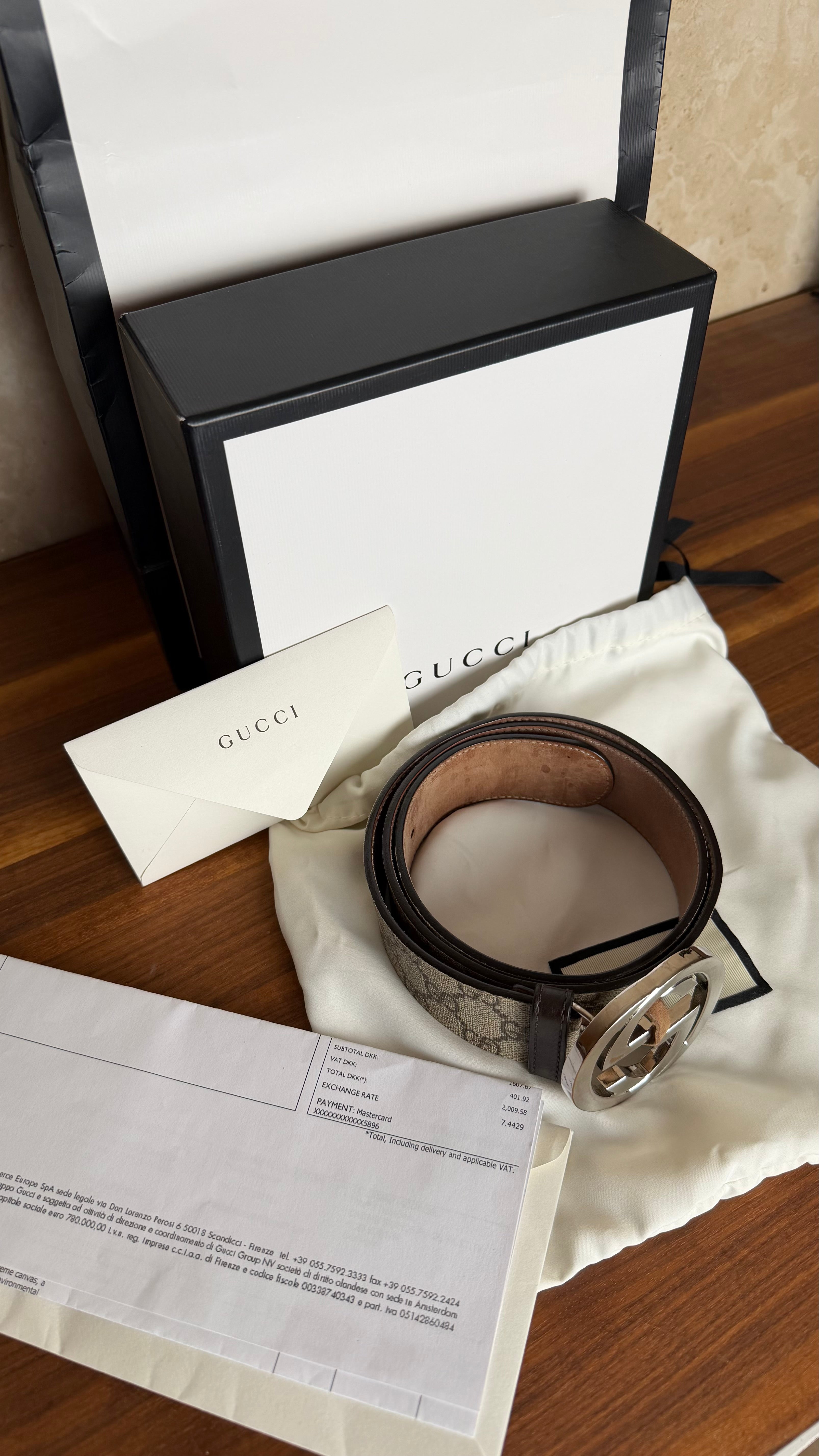 Gucci Monogram Buckle Belt