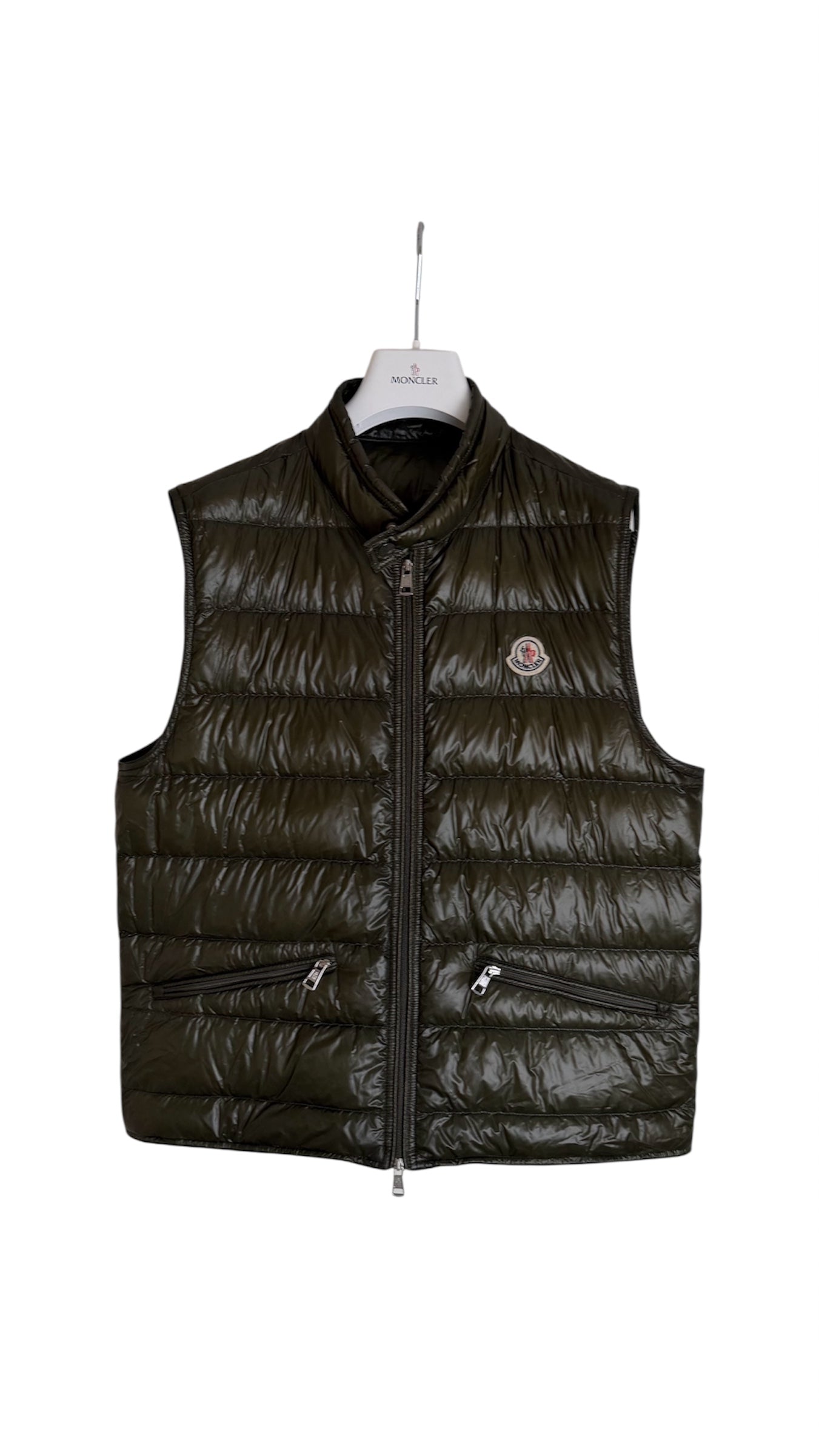 Moncler Gui Vest Olive Green