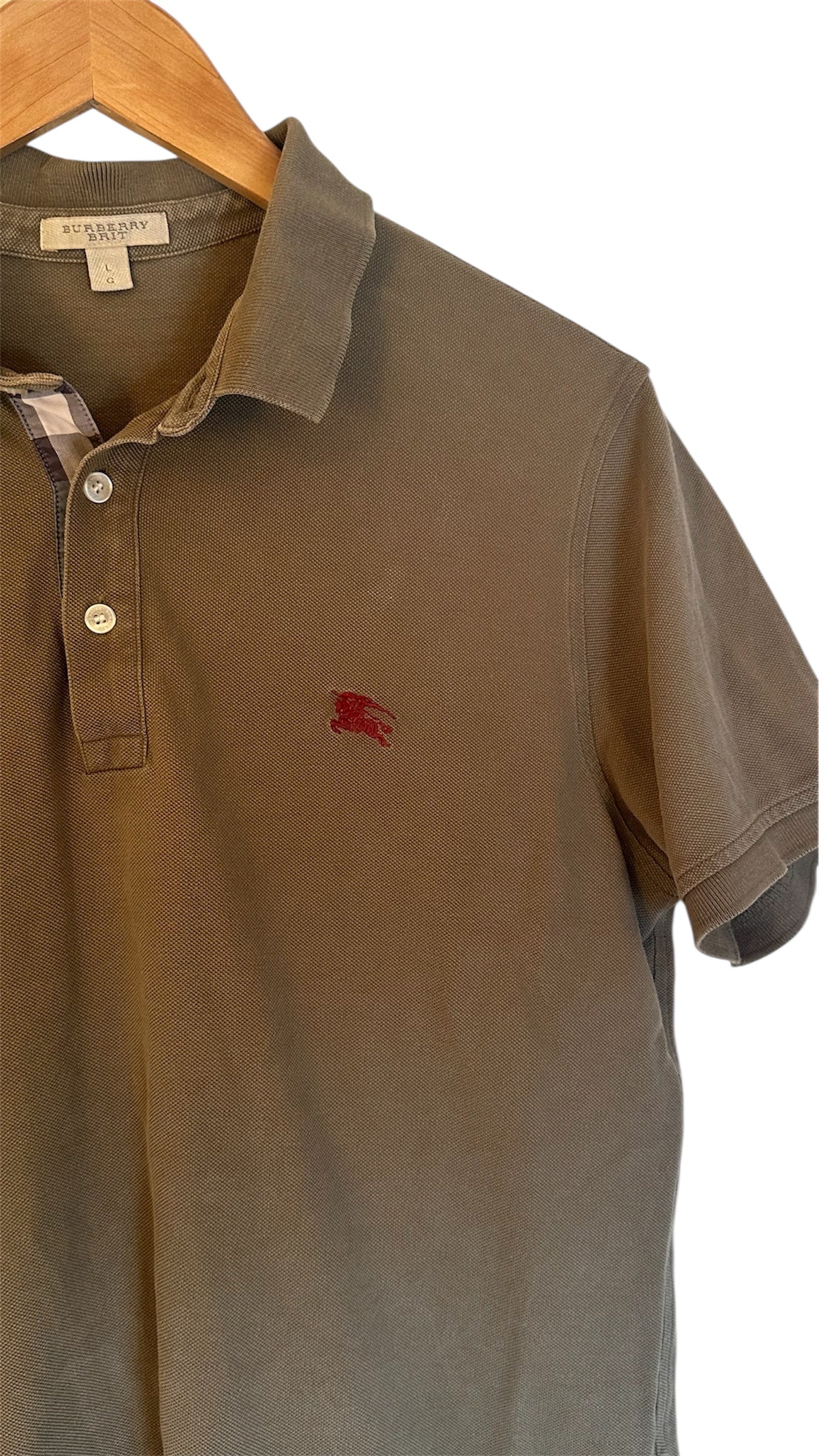 Burberry polo olive green