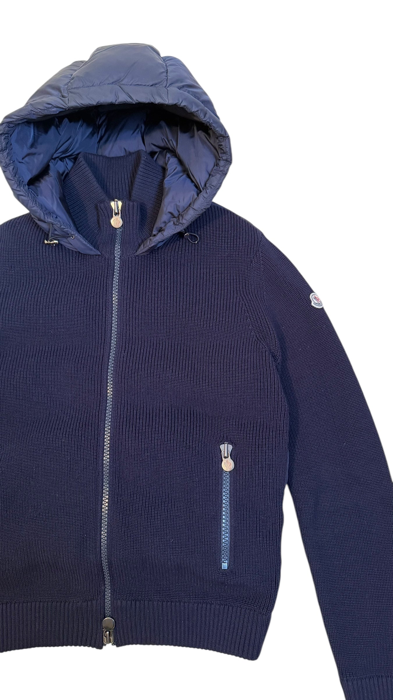 Moncler Padded Cardigan Navy