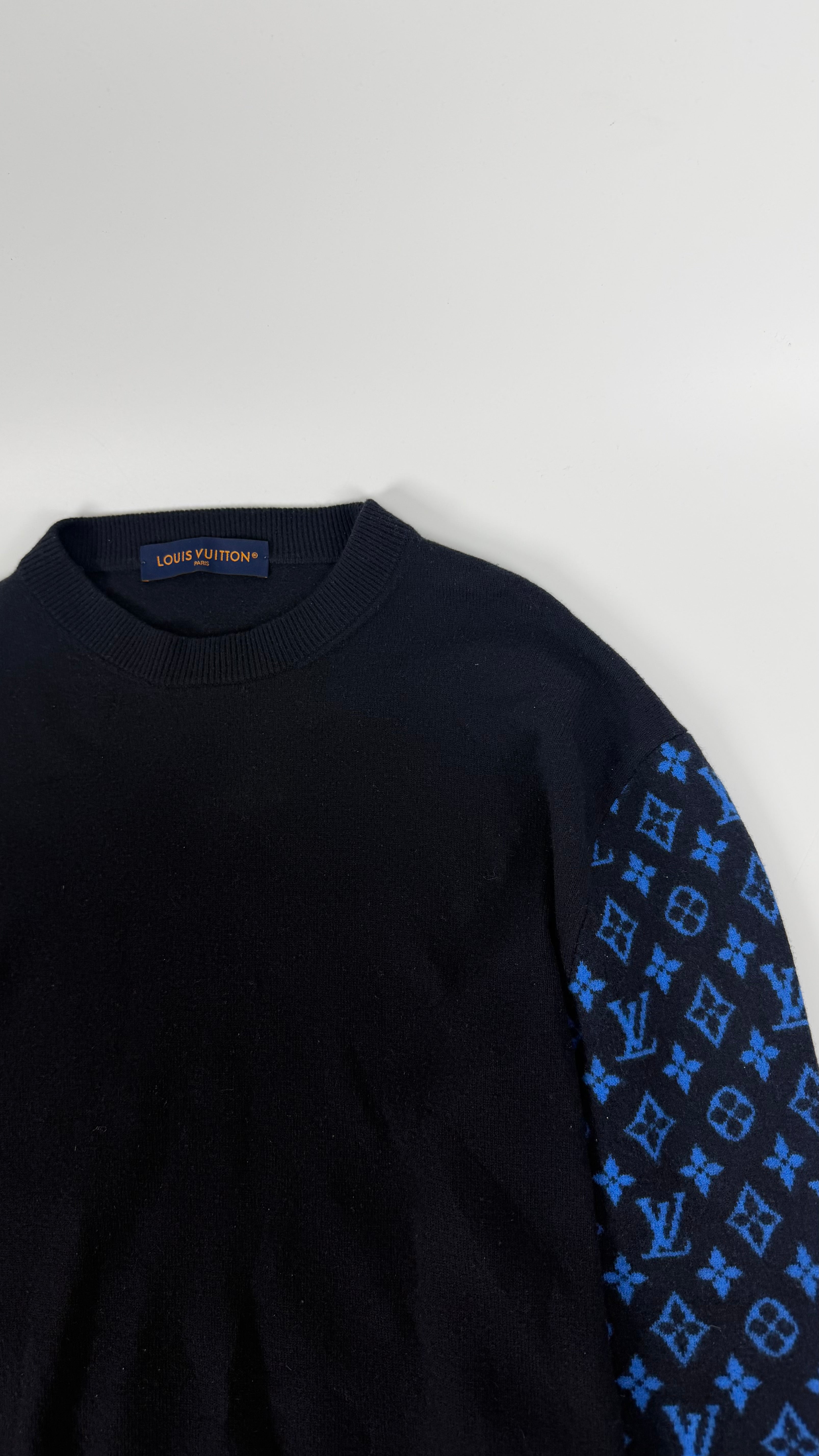Louis Vuitton Cashmere Monogram Sweather Navy (S)