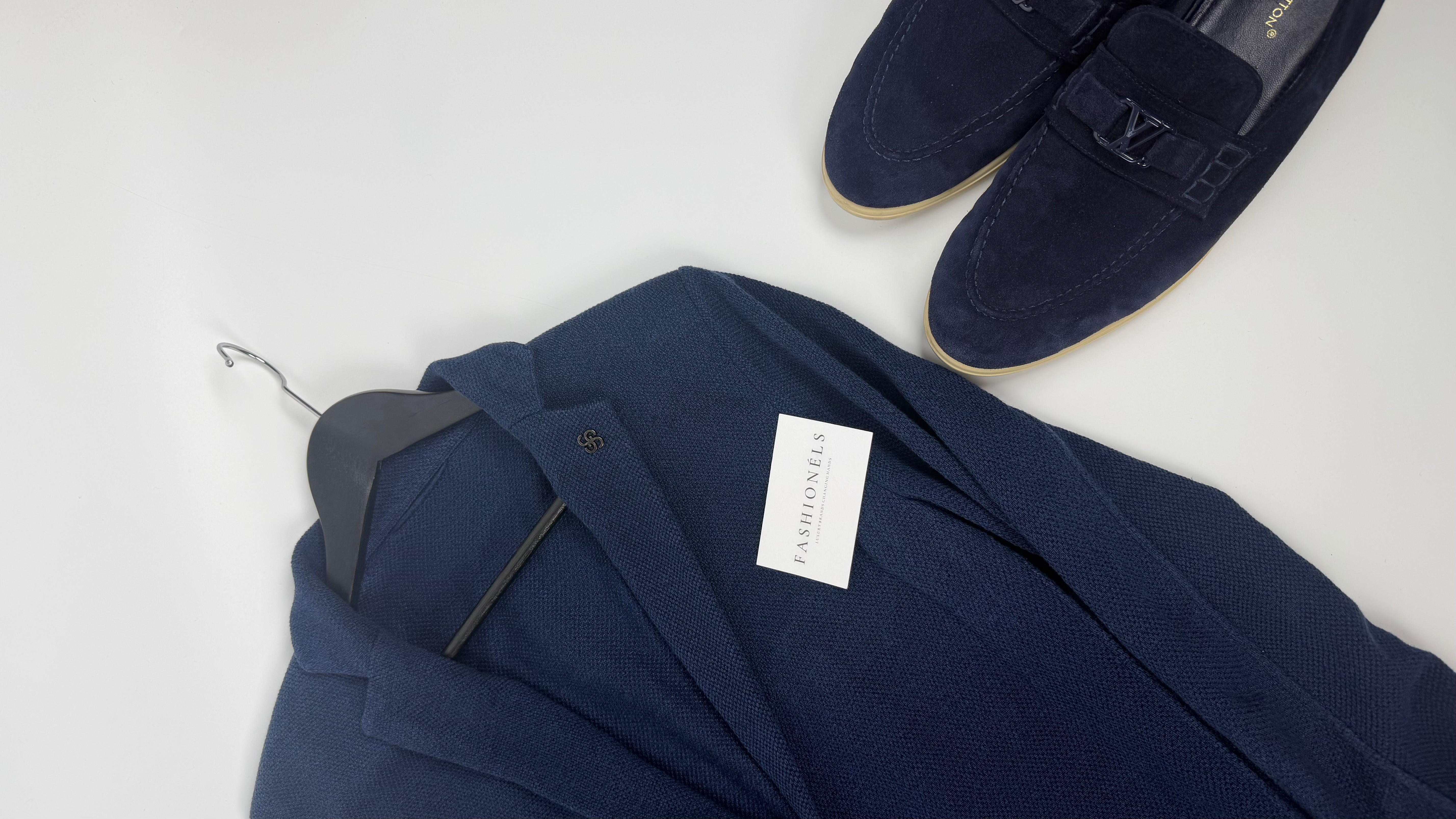 Gran Sasso Blazer Navy Blue Knitted (48)