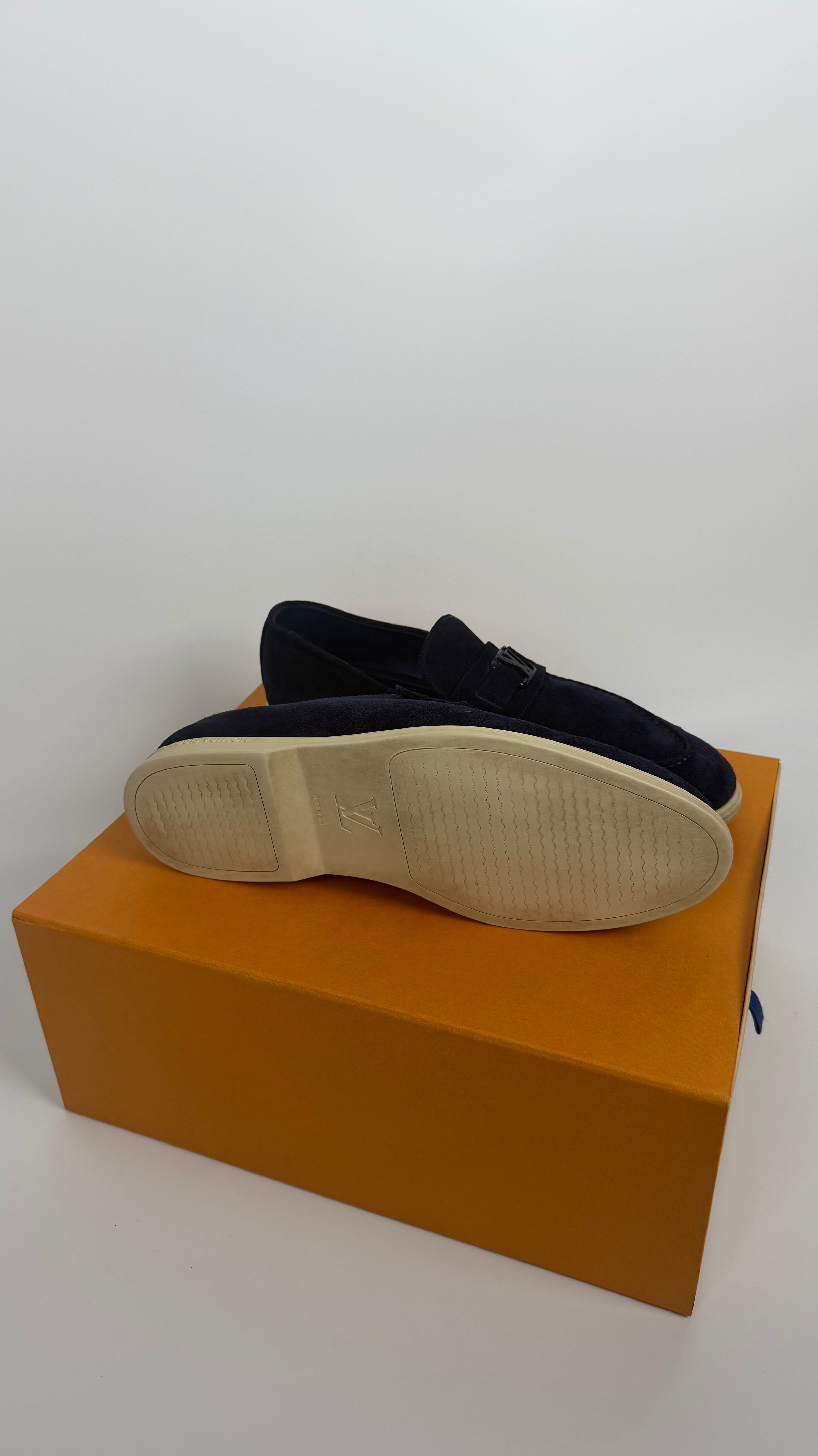 Louis Vuitton Dress Loafers Mocka Navy (43)