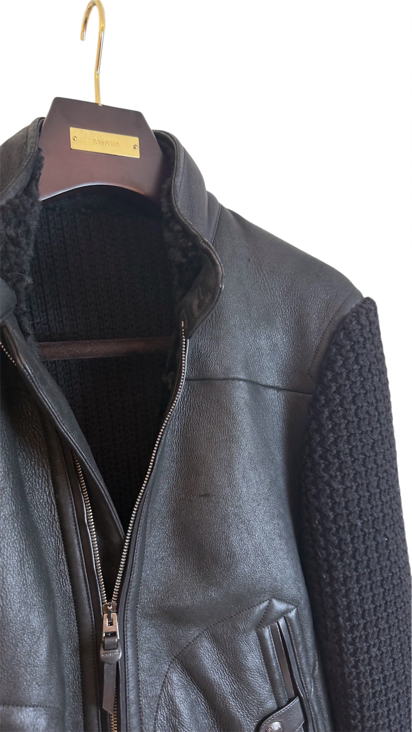 Tomford Learher Cardigan