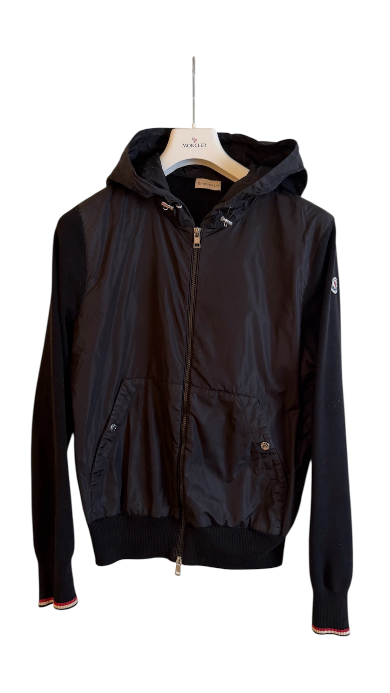 Moncler Hooded Cardigan Black