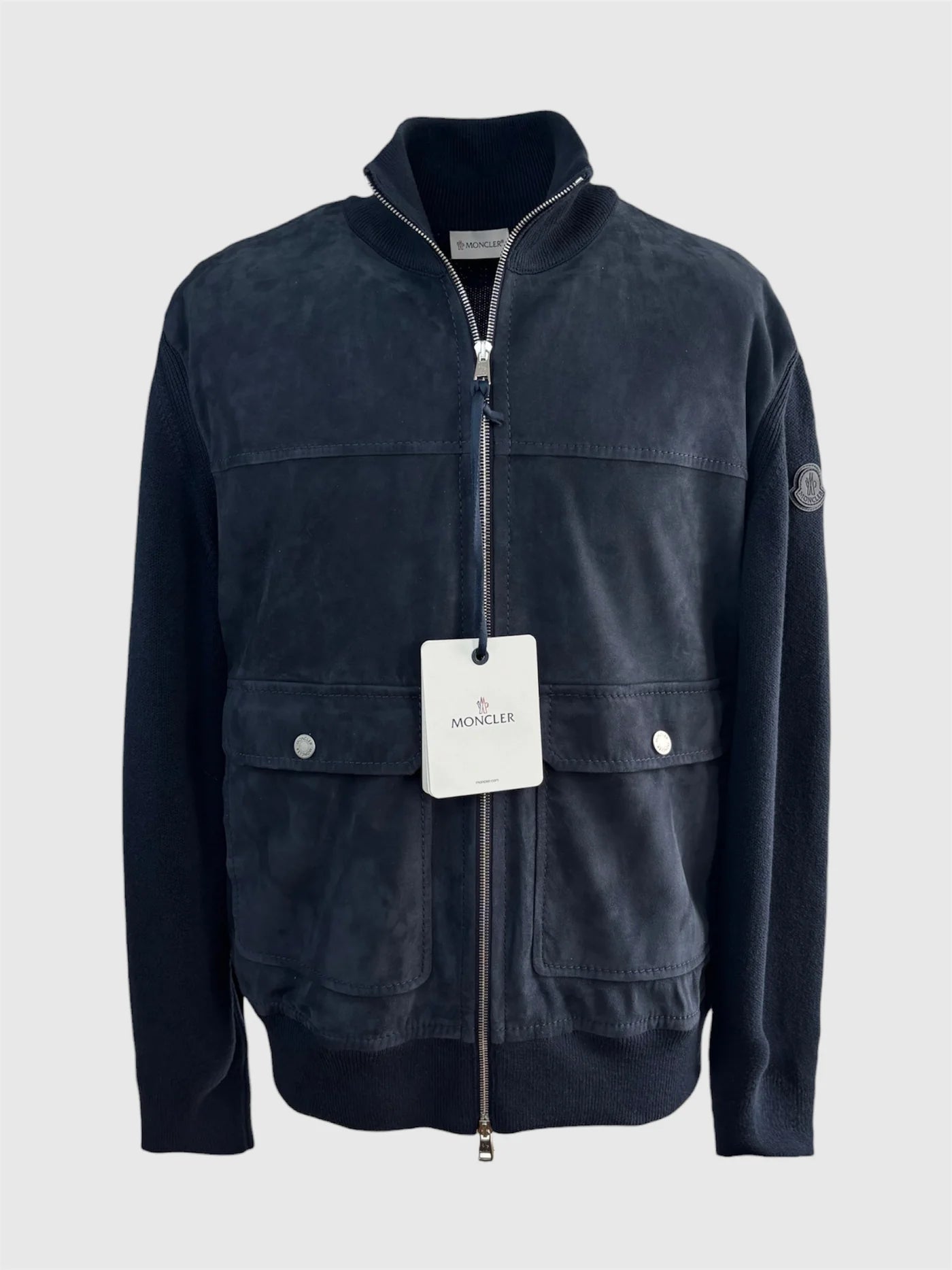 Moncler Suede Cardigan Black Label (XXL)