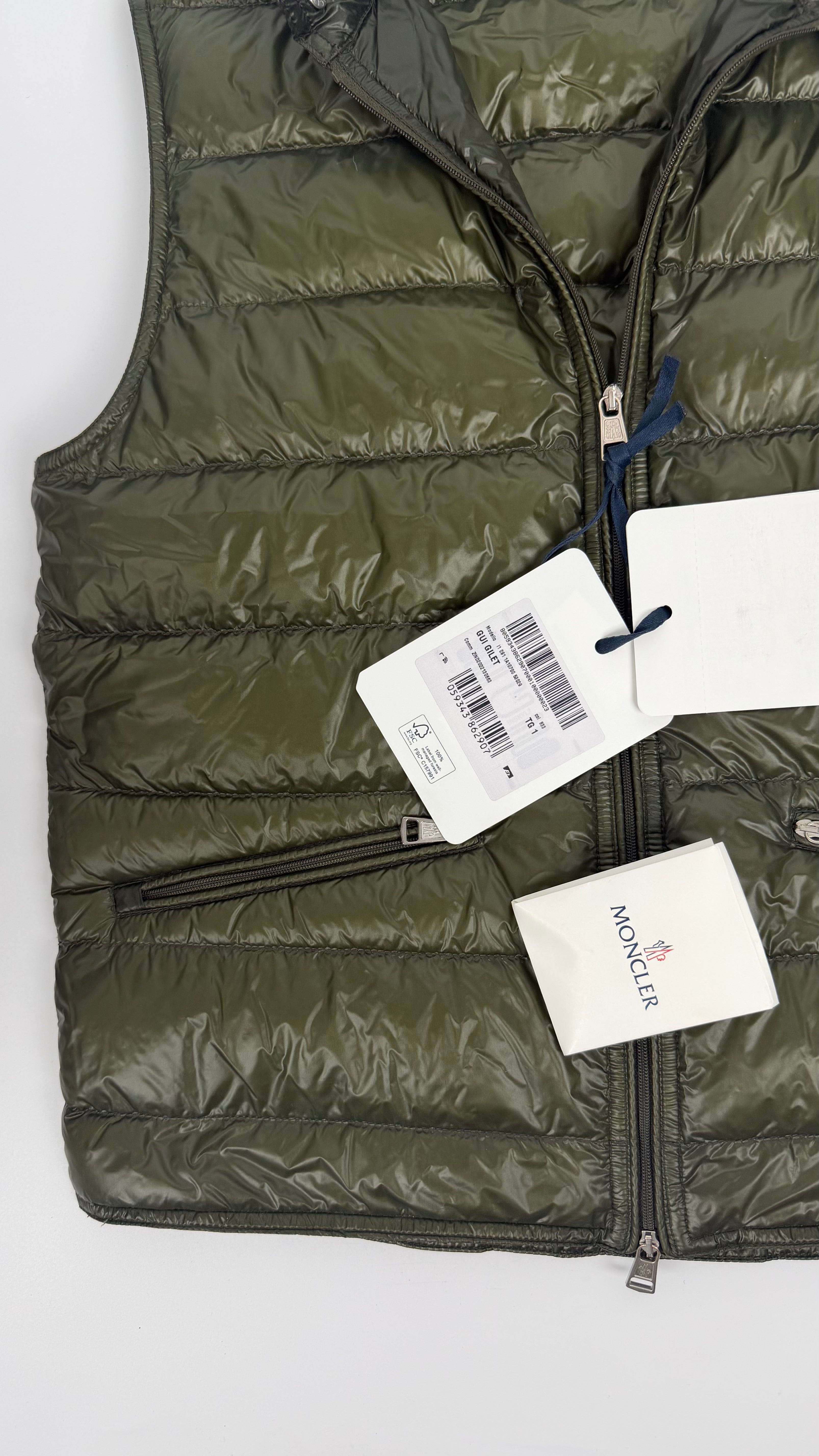 Moncler Gui Vest Olive Green (S)