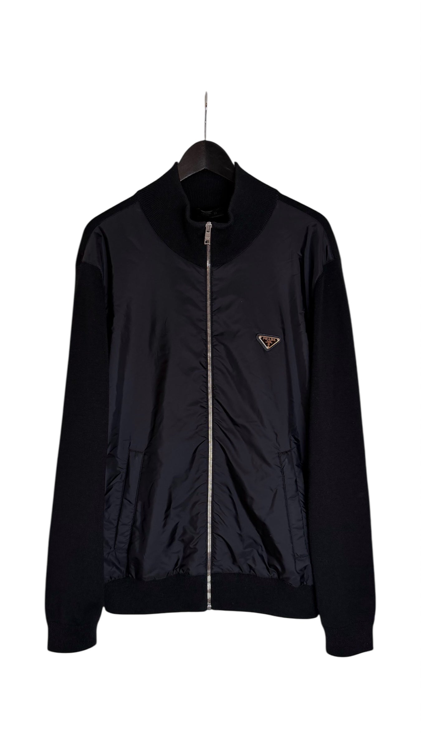 Prada Logo Cardigan Black