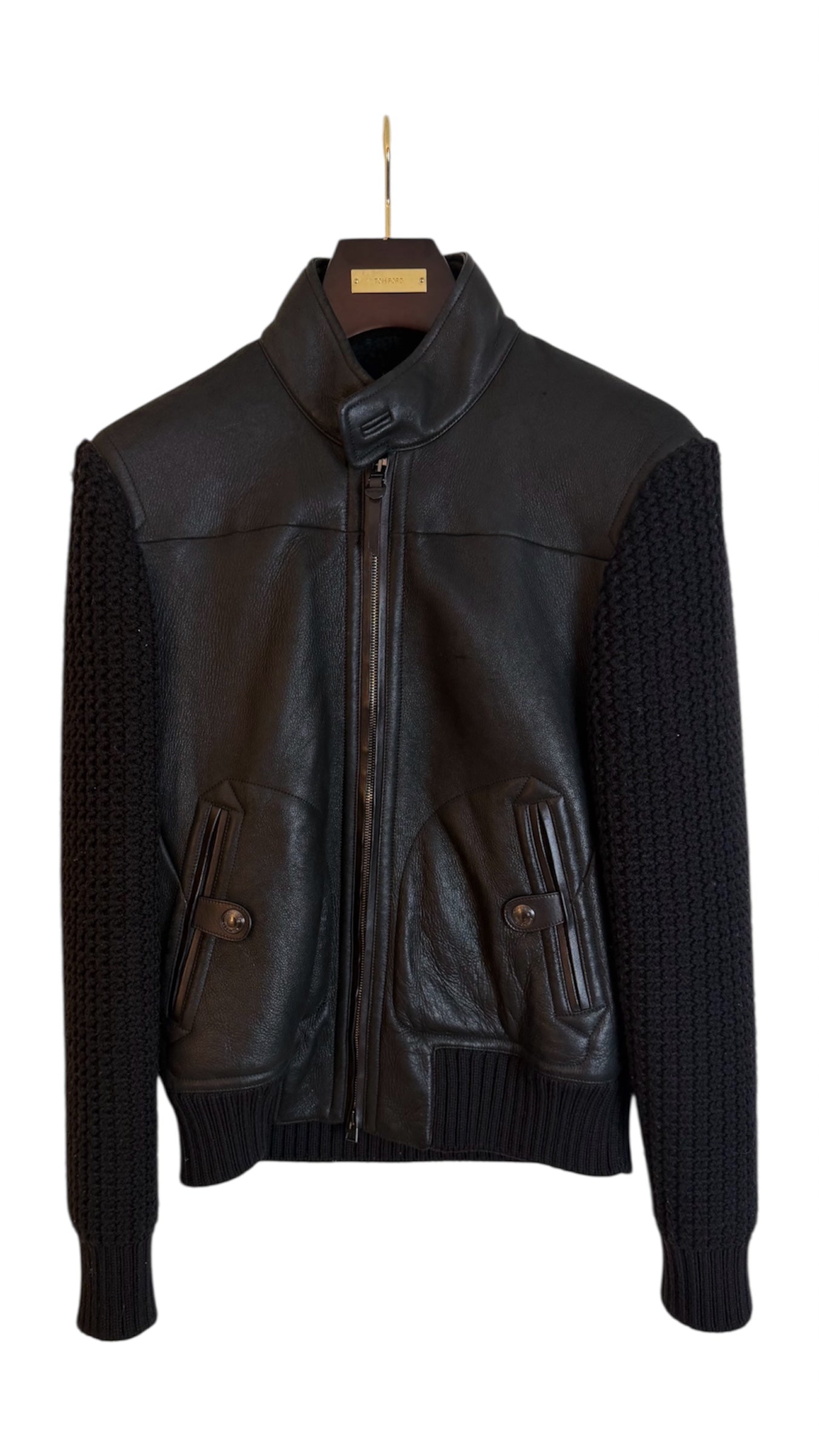 Tomford Learher Cardigan
