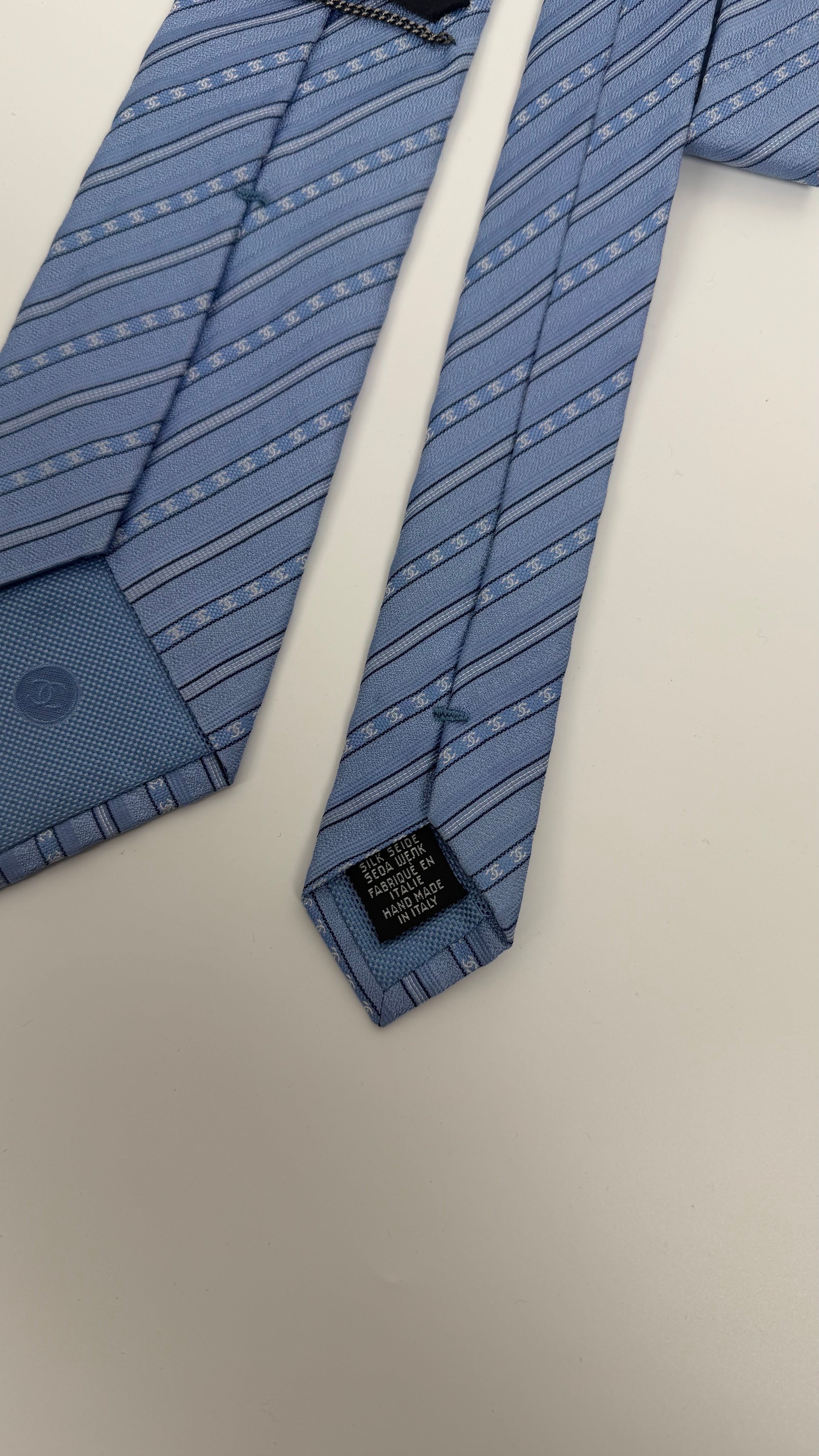 Chanel Tie Men (Baby Blue Monogram)