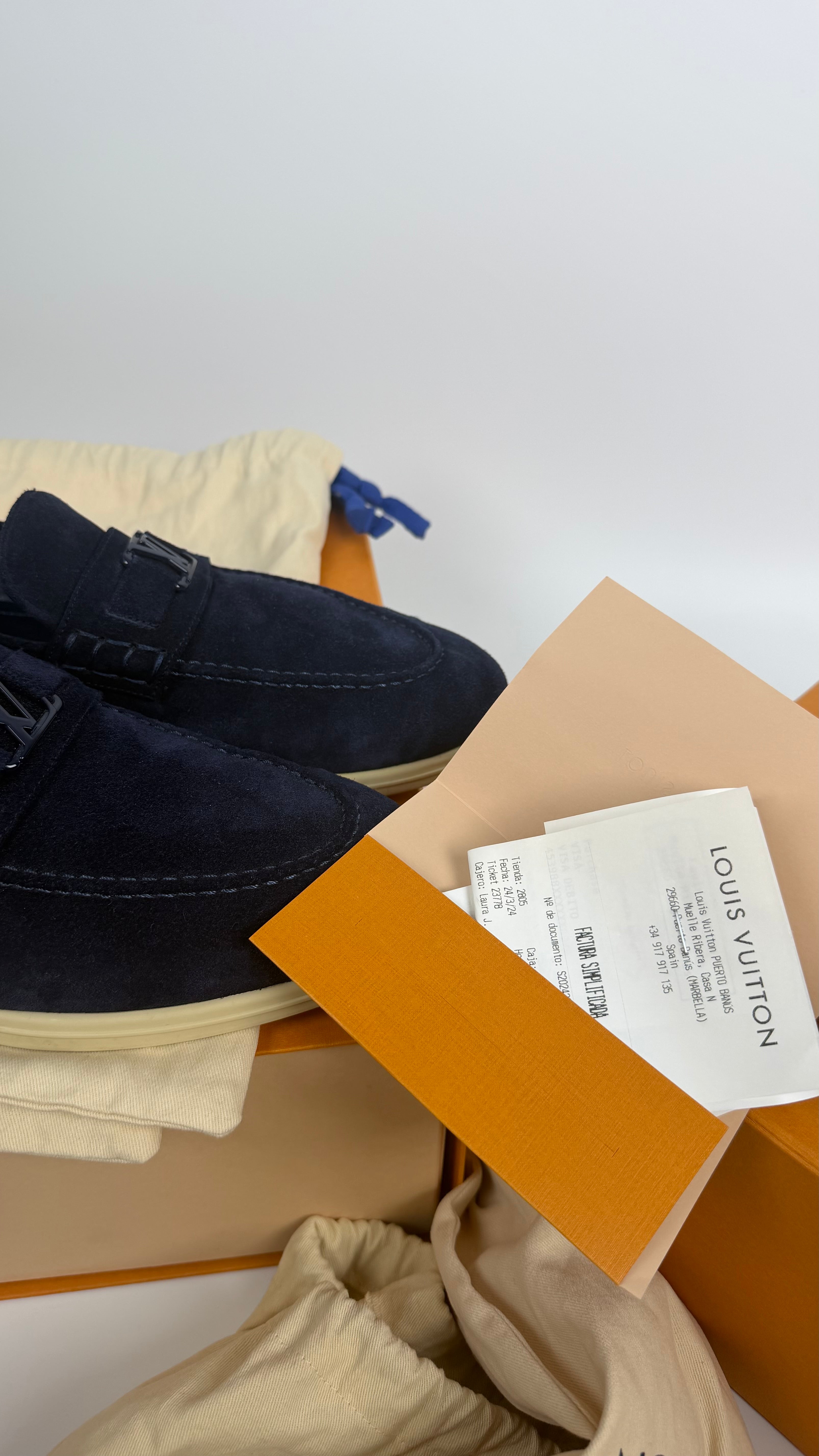 Louis Vuitton Dress Loafers Mocka Navy (43)