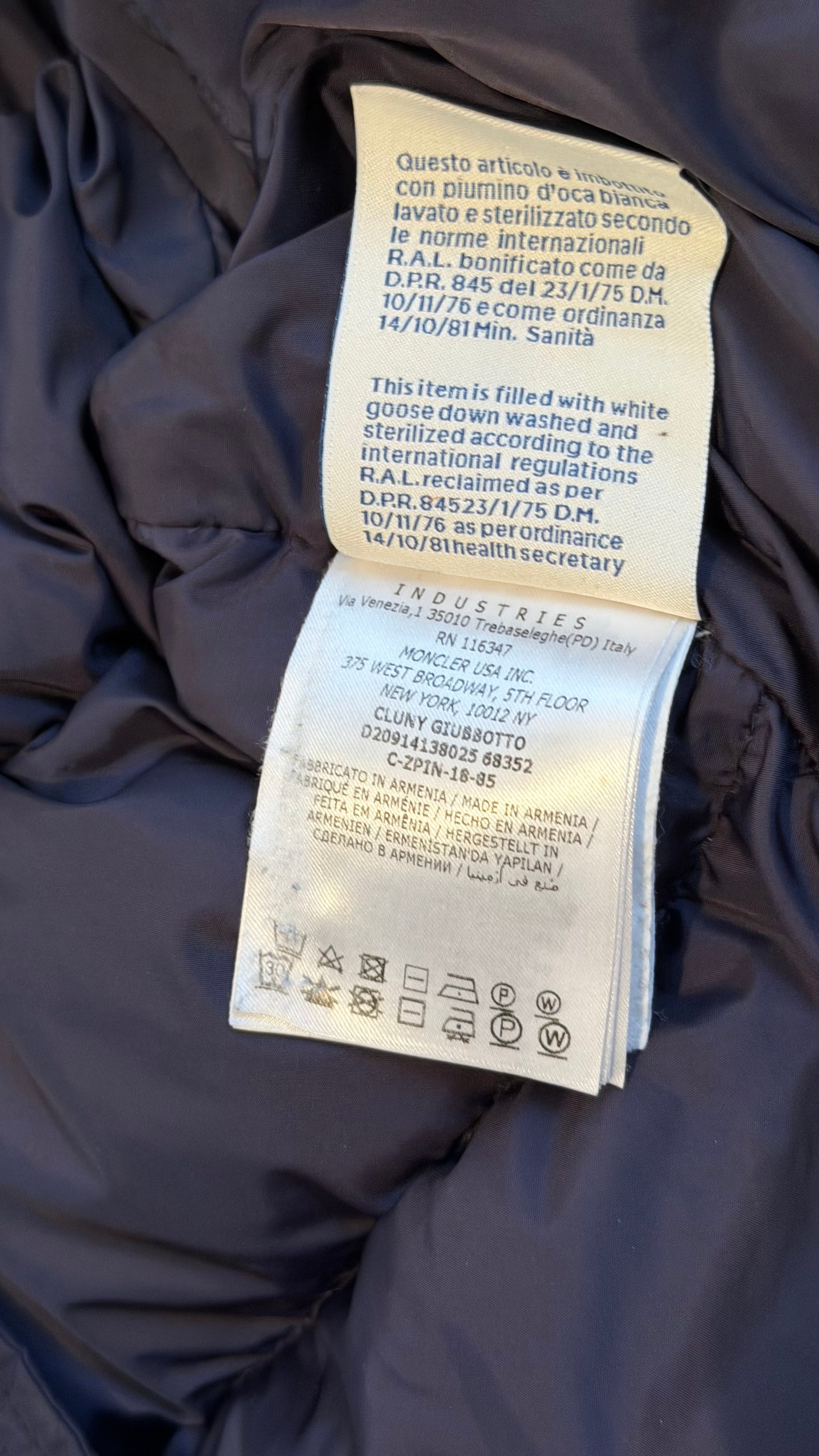 Moncler Cluny Parka Navy Blue