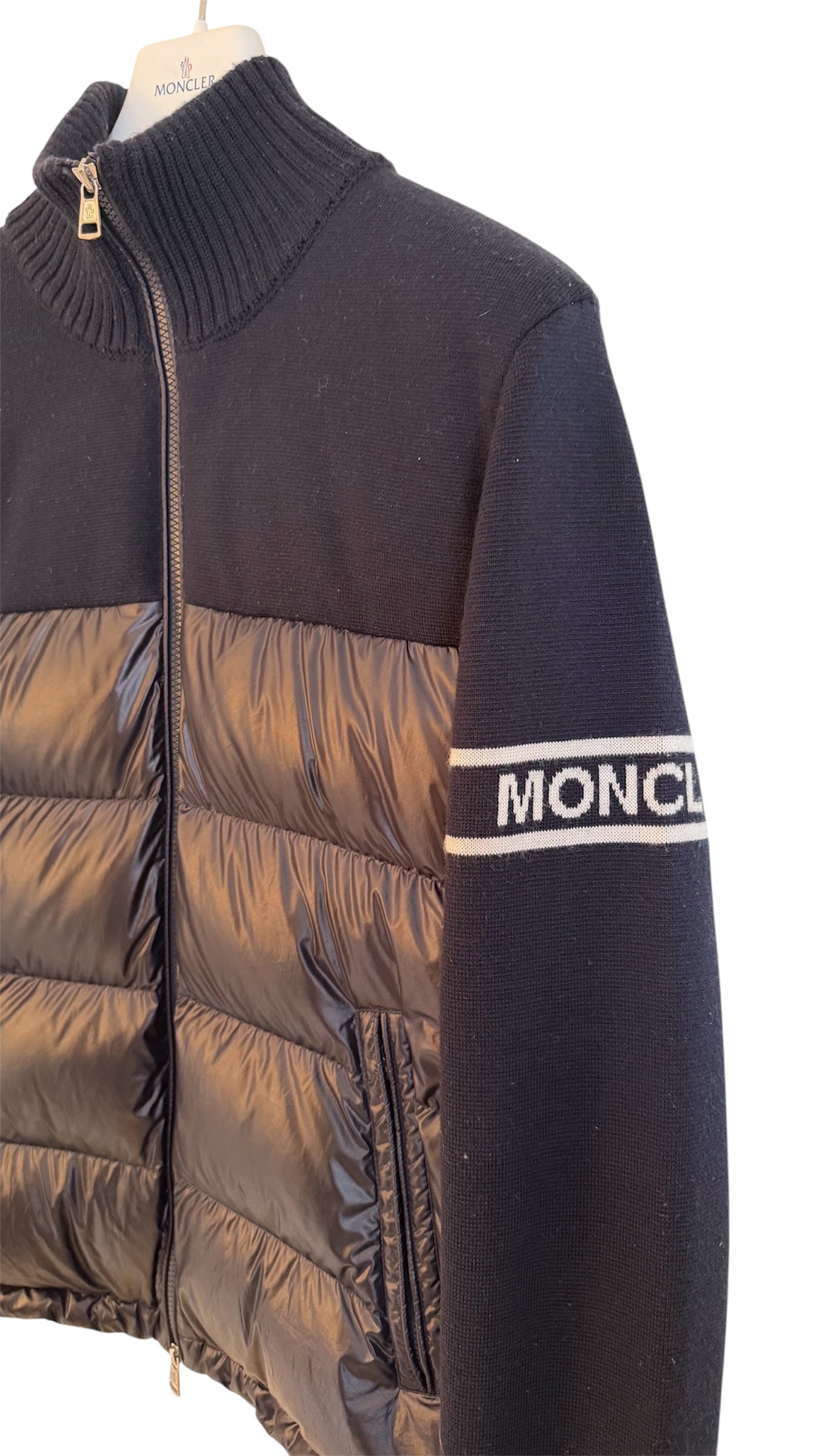 Moncler Cardigan Navy Padded