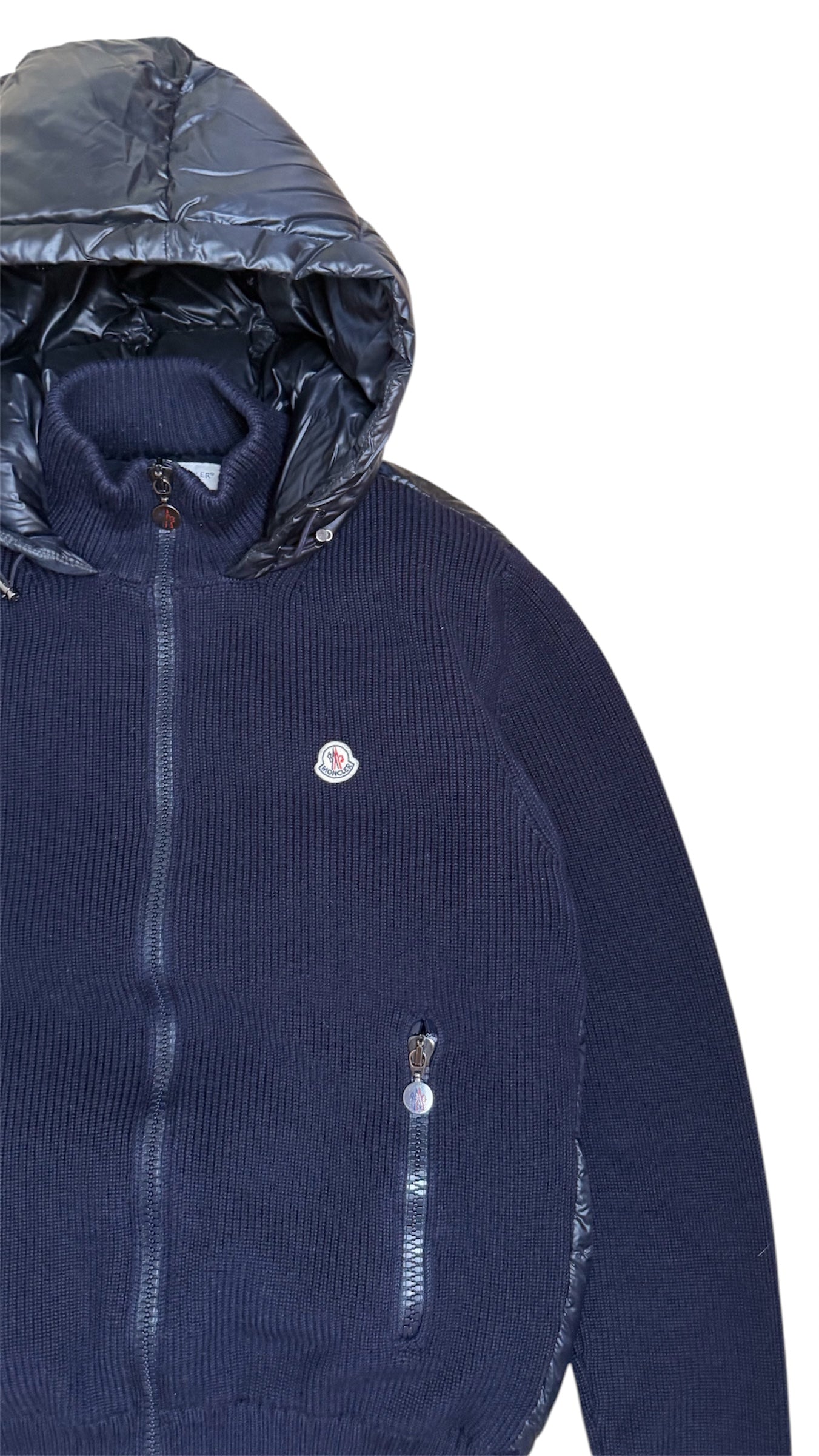 Moncler Padded Cardigan Navy