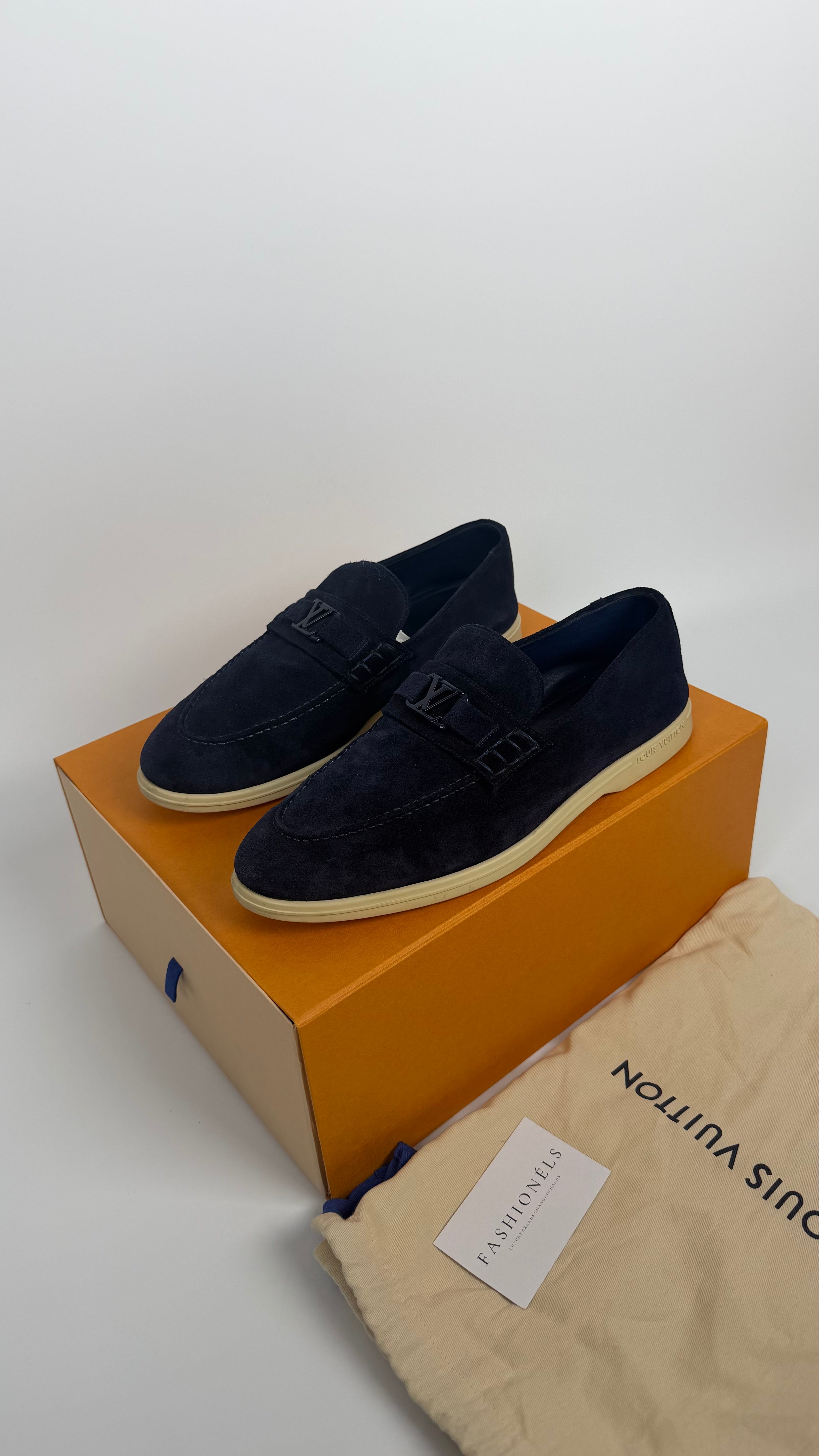 Louis Vuitton Dress Loafers Mocka Navy (43)